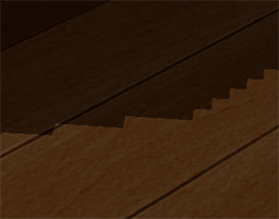 an example of jagged shadows on a wooden floor