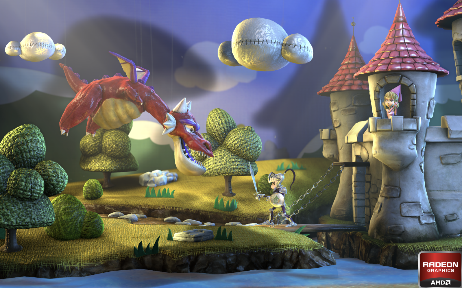 A screenshot from the AMD Leo demo using Forward+
